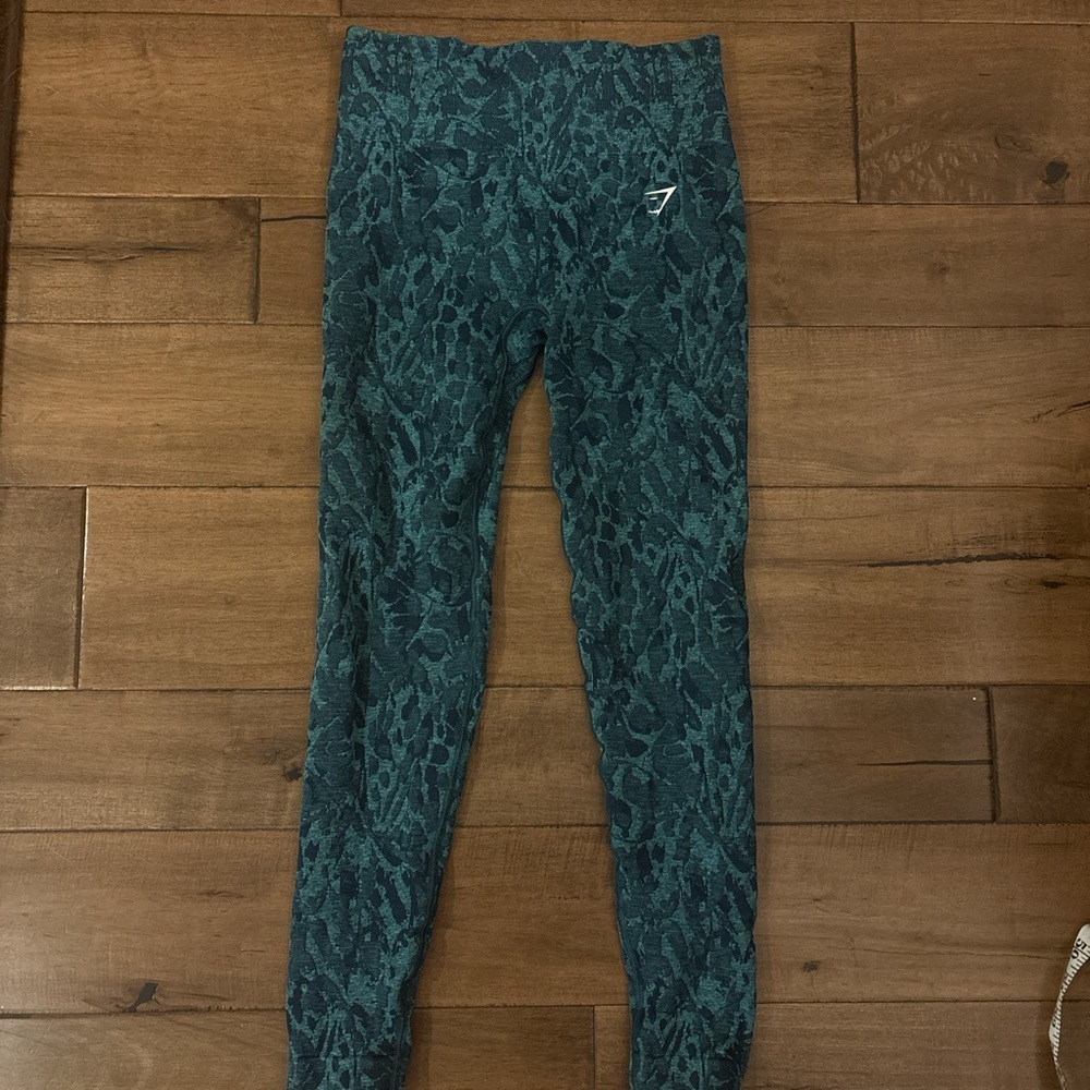 Gym shark Teal Patterned Leggings